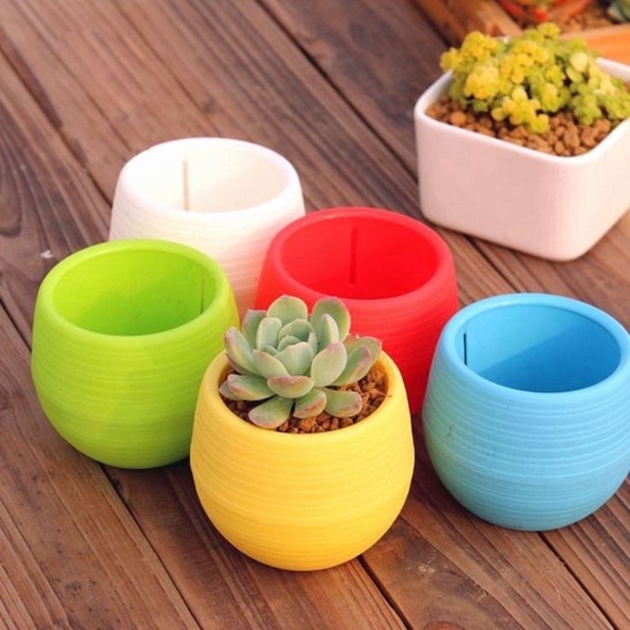 Unbreakable Blue Succulent Planter Pot - Picture 9 of 16